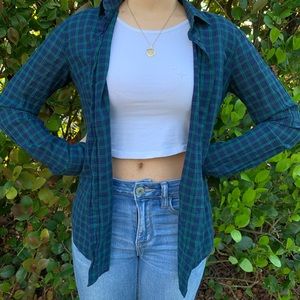 forrest green and navy blue flannel